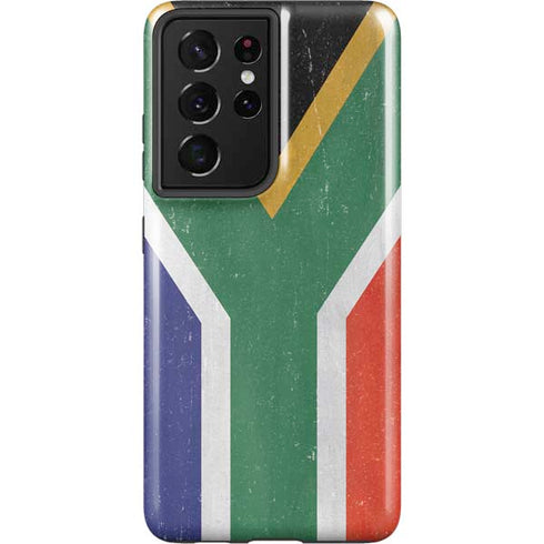 South Africa Flag Distressed Galaxy S21 Ultra 5G Pro Case